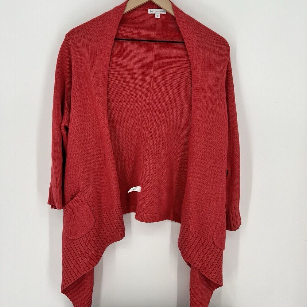 GAP Pink Waterfall Cardigan Size XL Cotton Cashmere Blend